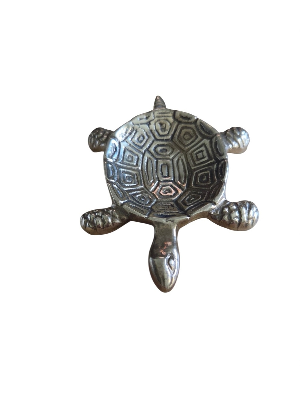 Decorative Metal Turtle Dish in Brass